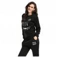 Women's autumn and winter suit sweater sports suit two-piece printed sweater leisure trousers