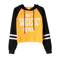 Spring women's hooded sweater autumn and winter loose fashion short paragraph hooded letter printed jacket