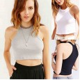 Summer new sexy strapless T-shirt female short section fashion slim slimming vest women