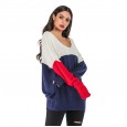 One-shoulder slim-fit long-sleeved sweater pullover solid color wild female bottoming shirt