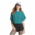 Summer women's casual loose hooded sweater women's new hooded short-sleeved t-shirt