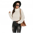 Autumn and winter new sweater women's solid color long-sleeved turtleneck pullover sweater