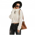 Autumn and winter new sweater women's solid color long-sleeved turtleneck pullover sweater
