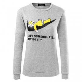 Ladies Fashion Cartoon Print Long Sleeve Top