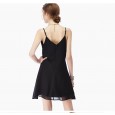 Shop women's clothing spring women's new fashion chiffon dress sexy backless bottom strap dress