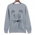 Autumn and winter new hooded sweater women's long-sleeved cat ears letter printed large size shirt