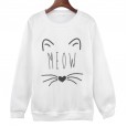 Autumn and winter new hooded sweater women's long-sleeved cat ears letter printed large size shirt