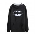 Jacket spring Batman printed long-sleeved cross-neck loose casual sweater women
