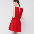 Summer Slim solid color A-line suspender skirt female tide sexy sleeveless chiffon dress