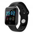 Bakeey I5 Continuous Heart Rate O2 Monitor Watch Face WhatsApp Caller ID Reminder Full Metal Body Smart Watch - Black 