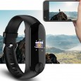 XANES® Y10 0.96'' IPS Color Screen IP67 Waterproof Smart Watch Heart Rate Monitor Message Push Sports Fitness Sports Bracelet - Black 
