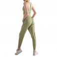 New nude sports casual pants female high elastic loose feet pants breathable running sports nine points pants female summer