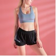 New sports mesh splicing beautiful back bra running breathable gathering mesh sports training sports underwear