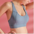 Sports bra breathable shockproof mesh splicing thin belt beautiful back fitness underwear gather yoga vest