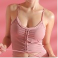 New yoga fitness vest female drawstring dual-purpose nylon sports sling beauty back sexy sports top