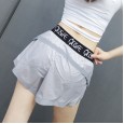 Anti-glare sports shorts women loose thin section yoga fitness running outside wearing quick-drying fake two boxing shorts women