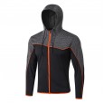 Men's autumn and winter loose sports jacket running leisure fitness clothes hooded training suit zipper long sleeve 91605