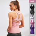 Women's Yoga Vest Sexy Hollow Skinny Quick Dry Clothes High Elastic Breathable Fitness Running Sports Vest 92101