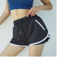 Summer new fake two-piece sports shorts female pockets anti-glare loose and quick-drying yoga fitness running leisure