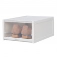 Drawer shoe box plastic transparent shoe cabinet finishing can be stacked with clamshell drawer shoe storage box