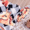 Children's skirt summer new product children's cartoon printed Mafei sleeve dress