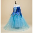 Children's wear girls dress cosplay princess frozen mesh gown