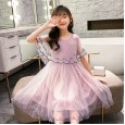 Girls' dresses, summer dresses, children's super fairy, elegant net skirts, big children's princess dresses