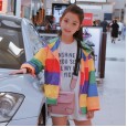 Children's clothing autumn new girl thin windbreaker long-sleeved color matching hooded jacket in the big boy coat female