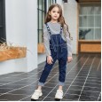 Girl's pants suit two-piece set autumn new girl suit big boy jacket suspenders