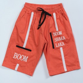 Boys and girls solid color five-point pants