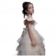 Children's clothing, bright silk princess dress, girl dress, middle school children's banquet, piano performance dress, dress