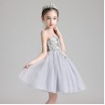 Children's clothing women's summer new children's dresses in the big children's mesh gauze skirt dress to host the performance