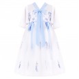 Chinese style girl dress summer new improved children's princess dress hanfu costume gauze pettiskirt