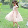 Girls Hanfu summer Chinese style costume children's cheongsam improved princess dress Tang suit puffy mesh gauze skirt