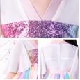Children's clothing Hanfu Chinese style summer skirt bowknot mesh yarn fairy rainbow skirt