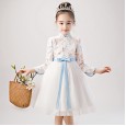 Girls pettiskirt performance clothing embroidery children's gauze skirt winter children's dress