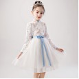 Girls pettiskirt performance clothing embroidery children's gauze skirt winter children's dress