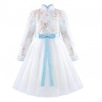 Girls pettiskirt performance clothing embroidery children's gauze skirt winter children's dress