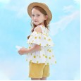 Summer new children's suit children's clothing strapless tops shorts fruit print girls suit