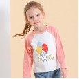 Spring new children's clothing children's long-sleeved T-shirt cute cartoon pattern raglan sleeves girls bottoming T-shirt