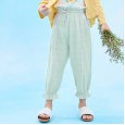 Spring and summer new long pants children's clothing girls foreign lantern pants wave point children's mosquito pants