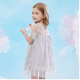 Summer new mesh gauze princess dress children's dress star moon sequin girl dress