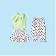 Summer new wave point children's suit children's clothing bright color cartoon three-piece girl suit