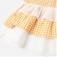 Summer new three-layer skirt grid children's skirts children's clothing retro temperament small shirt
