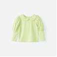 Spring new children's clothing children's T-shirt green fruit collar palace bubble sleeve love printing girls bottoming shirt