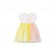 Summer new puffy princess dress children's clothing candy hit color mesh girl dress