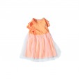 Summer new puffy princess skirt children's clothing cartoon printing mesh girl dress