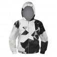 New best selling 3D angular digital printing children's hooded sweater large size loose zipper coat autumn and winter