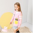 Little yellow duck spring and autumn cartoon printed V-neck wool cardigan cardigan cardigan