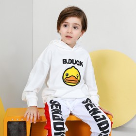 Little yellow duck children's clothing spring and autumn children's long-sleeved sweater hooded sweater cartoon boys and girls sweater